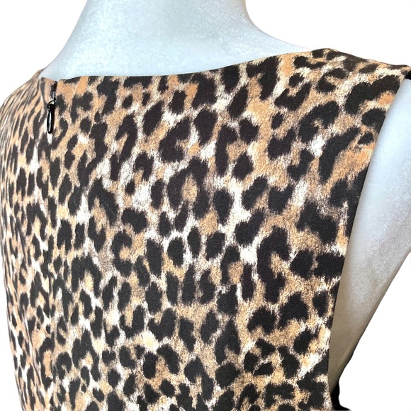 Loft Women’s sleeveless sheath style animal print dress - Sz 10P - Picture 13 of 15
